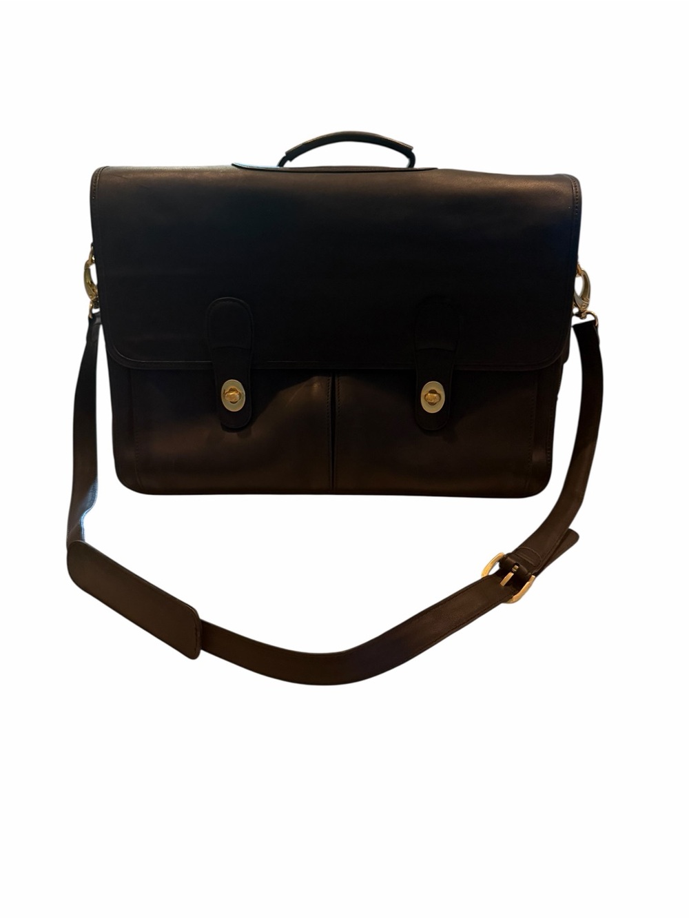 Coach Vintage Breifcase Classic Black Leather Messenger Bag 5089 70s collector